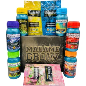 MADAME GROW - Kit Premium Plus - 9 Engrais BIO - 6 x 250 ml chacun - 1 x 30 gr - 1 x 50 gr - 1 x 100 gr pas cher