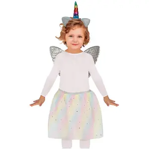 Fiestas Guirca - Regenboog unicorn verkleedset met vleugels - diadeem,...Vendu parbol