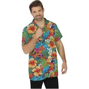 Chemise - Guirca - Fleurs multicolores - Manches longues - Col classiq... pas cher