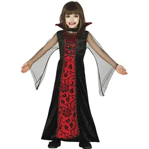 Fiestas Guirca Vampieren Halloween verkleedkleding jurk voor meisjes - zwart/rood - polyester 140/152Vendu parbol