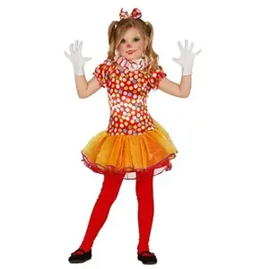 Fiestas Guirca Clownsjurk Meisjes Polyester Rood Mt 7-9 Jaar