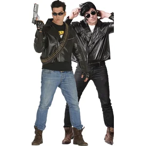Merkloos / Sans marque Fiestas Guirca Verkleedjas Biker Heren Polyester Zwart Maat LVendu parbol