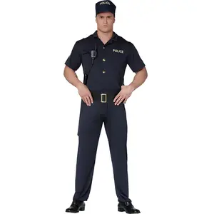 Merkloos / Sans marque Fiestas Guirca Verkleedpak Politieofficier Heren Blauw Maat L pas cher