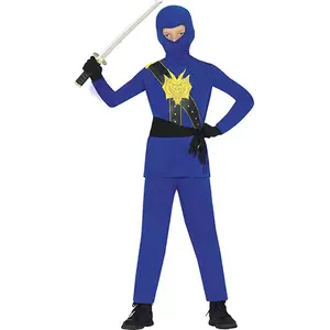 FIESTAS GUIRCA Déguisement de guerrier ninja bleu pour enfant 3-4 ans pas cher