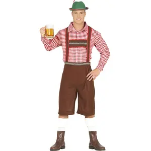 Fiestas Guirca - Lederhose Bavarian Bruin maat L (52-54) pas cher