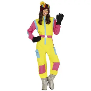 Party Ski Overall Geel/Pink Dames - Maat S