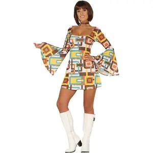 Déguisement robe disco géométrique femme pas cher