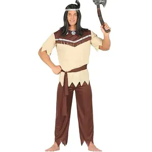 Fiestas Guirca Verkleedpak Indiaan Heren Bruin Polyester Maat L pas cher