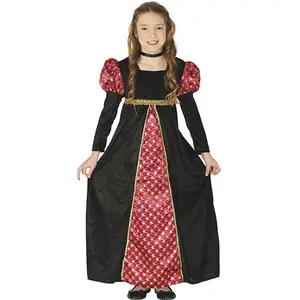 Fiestas Guirca Jurk Middeleeuwen Meisjes Rood/zwart Mt 7-9 pas cher
