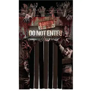 Guirca Décoration De Porte Avec Des Zombies Rideaux 145x240 Cm pas cher