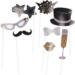Guirca Fiestas foto prop set Oud & Nieuw - 9-delig - met poster - Oudjaarsavond/NYE - photo booth pas cher