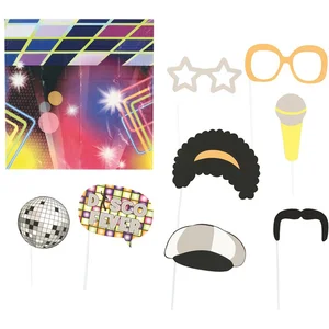 Fiestas Guirca - Photoprops set Disco met achterwand (9 stuks) pas cher