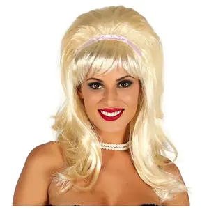 Guirca Perruque à Cheveux Longs Avec Ruban pas cher