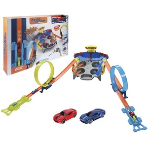 Wellhome Well Home Jouet de piste de course avec lumière et son + 2 voitures pas cher