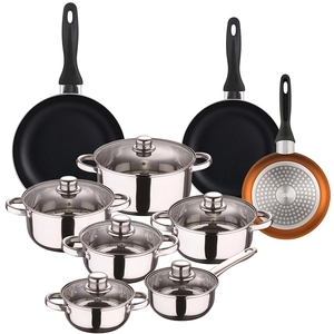 Wellhome Ensemble De Casseroles Et Poêles Pk8181 15 Pièces pas cher