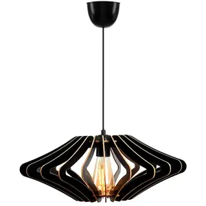 WELL HOME MOBILIARIO & DECORACIÓN Plafonnier 55 cm Noir Type E 27 Max 45-60 W pas cher