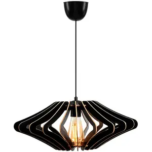 Wellhome - Lampe à toit de 55 cm, noir, design, type e 27 Max 45 - 60 w, Covadonga Collection, Casquillo e 27 Max 45 - 60 - Noir pas cher