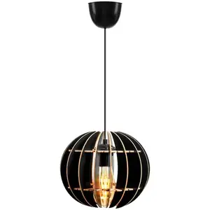 WELLHOME Lampe de toit de 60 cm. Noir, type e 27 max 45 - 60 W pas cher