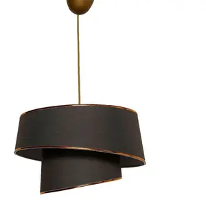 WELL HOME MOBILIARIO & DECORACIÓN Plafonnier 70 cm Or/Anthracite Type E 27 pas cher