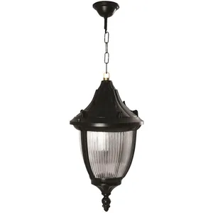 Wellhome - Plafonnier d'extérieur Noir, 35x35x70 cm avec structure abs... pas cher