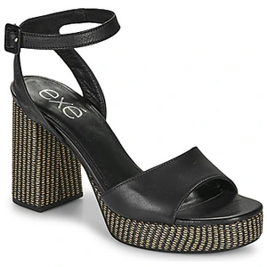Sandalen Exé Shoes 691-ANCONA-LEATHER-BLACK ZwartVendu parspartoo