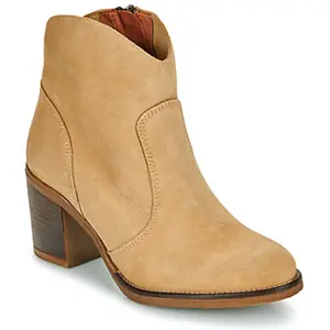 Enkellaarzen YOKONO ORNE-005-SERRAJE-BEIG Beige pas cher