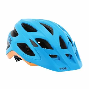 Casque VTT GES Trail Sport - Bleu/Orange - Mixte - Adulte pas cher