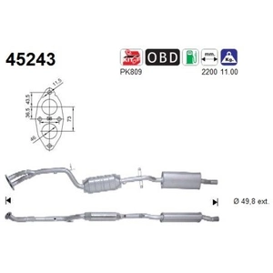 AS Catalyseur pour BMW: Série 3 (Ref: 45243) pas cher