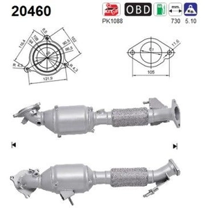 AS Catalyseur pour FORD: C-Max, Focus (Ref: 20460) pas cher