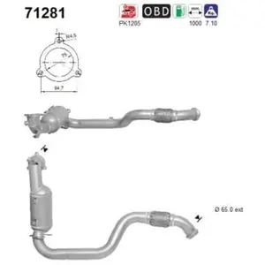 Comparateur de prix : Katalysator 71281 AS