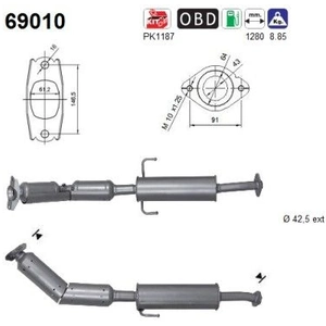 AS Catalyseur pour TOYOTA: Auris (Ref: 69010) pas cher