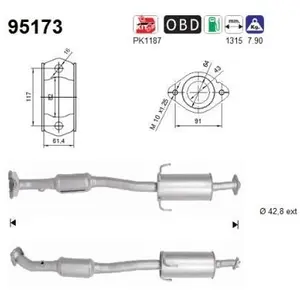 Katalysator 95173 AS pas cher