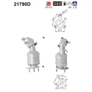 Katalysator 21790D AS pas cher