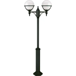 CRISTHER Pôle classique à 2 bras clic-clac globo IP44 E27 2x42W 1920mm Noir pas cher