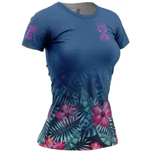 Otso T-shirt T-shirt Met Korte Mouwen Blauw S Vrouw pas cher