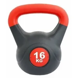 Kettlebell Softee Pvc 16kg - rouge/noir - 16 kg pas cher