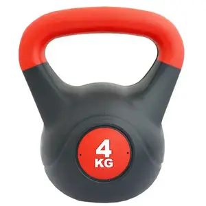 Kettlebell Softee Pvc 4kg - rouge/noir - 4 kg pas cher