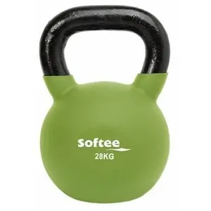 Kettlebell néoprène Softee - gris - 28 kg pas cher