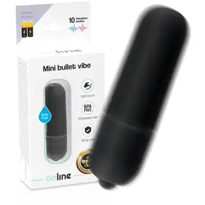 Online Mini Bullet Vibe - Vibrator - 10 Vibraties - Waterbestendig - 6,2 x 1,9 cm - Zwart