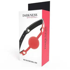 DARKNESS BALL SILICONE GAG RED pas cher