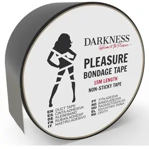 DARKNESS BONDAGE | Darkness Non Sticky Tape Black 15m pas cher