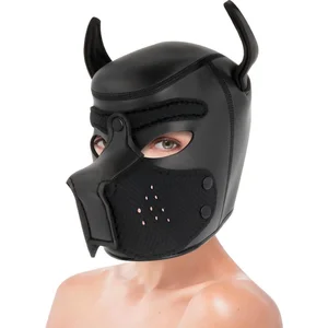 NO NAME DARKNESS NEOPRENE DOG HOOD WITH REMOVABLE MUZZLE L