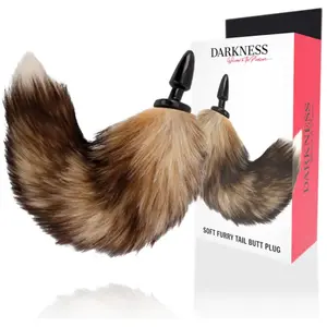 DARKNESS ANAL | Darkness Natural Tail Butt Plug Silicone Black 10cm