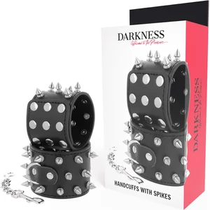 DARKNESS KULLS AND BONES HANDCUFFS WITH SPIKES pas cher