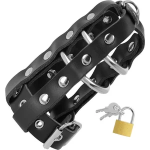 Darkness Bondage - Peniskooi - Veganistisch Leer - Slot - Verschillend...