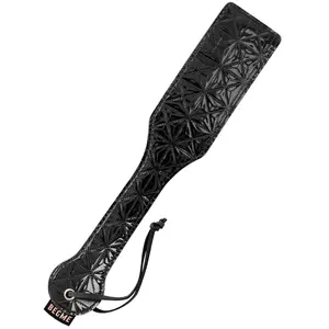 Begme Black Edition - Paddle - Namaakleder - met Structuur - Zwart