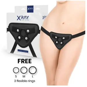 Harnais - XRAY - Compatible avec anneaux en silicone - Couleur noire - Pour chien