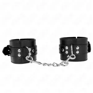 Kink - Wrist Restraints Black With Black Belt Adjustable 17-28 Cm X 6 ...