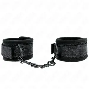 Kink - Dark Lace Covered Wrist Cuffs Neoprene Adjustable Black 20-29 C...
