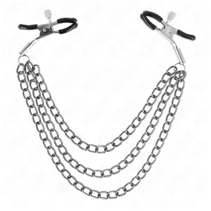 KINK - TEPELKLEMMEN MET 3 KETTINGEN ZWART 20/23/28 CM | TEPELKLEM | BO...
